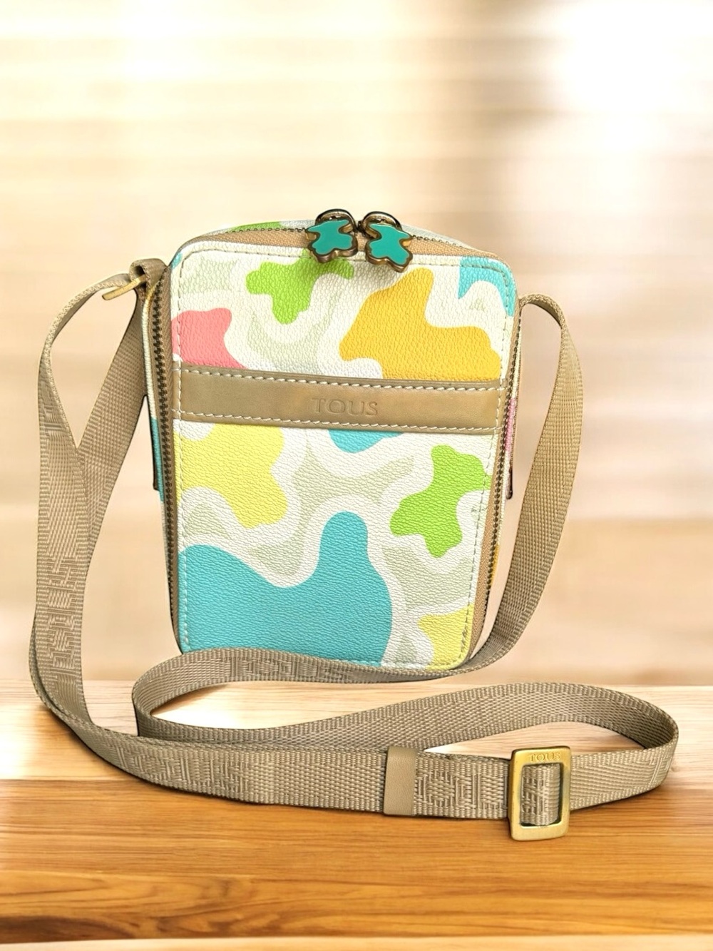TOUS Multicolored Kaos Bear Crossbody Bag